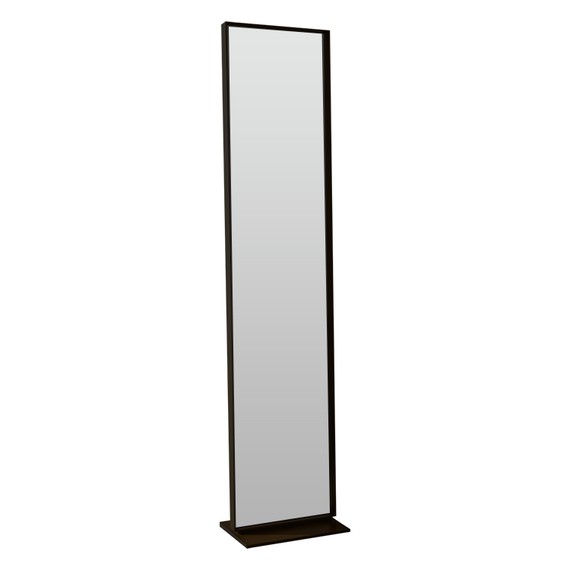 Дизайнерское напольное одностороннее зеркало Glass Memory Ablestar ll в металлической раме черного цвета